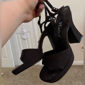 Vintage Y2K Mudd Platform Block Heels - Ankle Strap - Size 8